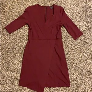 Topshop maroon dress